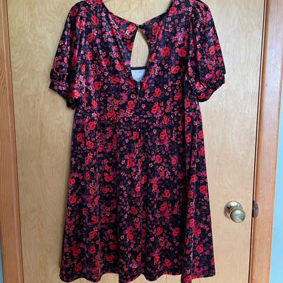 Velvet Rose Babydoll Dress - Picture 2 of 4